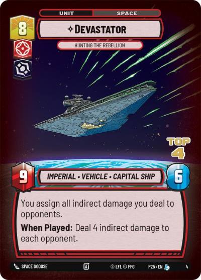 Devastator - Hunting the Rebellion (Top 4) 4 Organized Play Promos Star Wars card