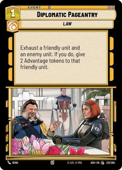 Diplomatic Pageantry 231/264 Ashes of the Empire Star Wars card