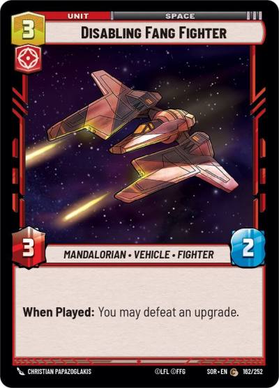 Disabling Fang Fighter 162/252 Spark of Rebellion Star Wars card