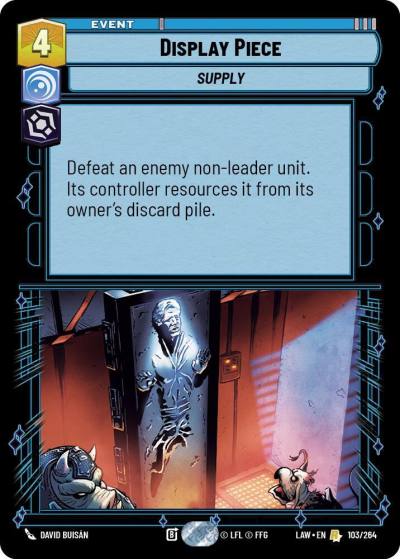Display Piece 103/264 A Lawless Time Star Wars card