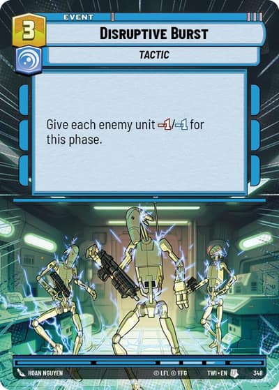 Disruptive Burst (Hyperspace) 348 Twilight of the Republic Star Wars card
