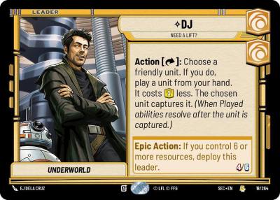 DJ - Need a Lift? 18/264 Secrets of Power Star Wars card
