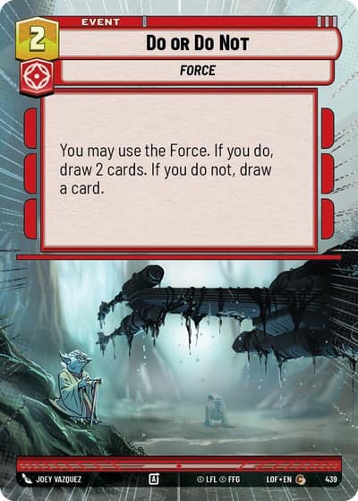 Do or Do Not (Hyperspace) 439 Legends of the Force Star Wars card