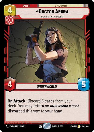 Doctor Aphra - Digging for Answers 194/264 A Lawless Time Star Wars card