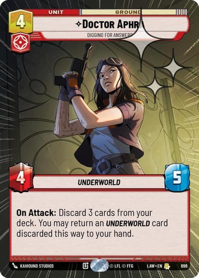 Doctor Aphra - Digging for Answers (Hyperspace Foil) 696 A Lawless Time Star Wars card