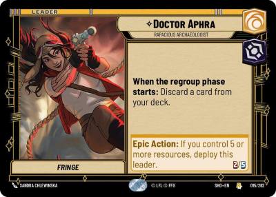 Doctor Aphra - Rapacious Archaeologist 015/262 Shadows of the Galaxy Star Wars card