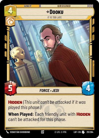Dooku - It Is Too Late 211/264 Legends of the Force Star Wars card