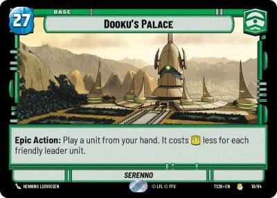 Dooku's Palace 10/84 Twin Suns Star Wars card