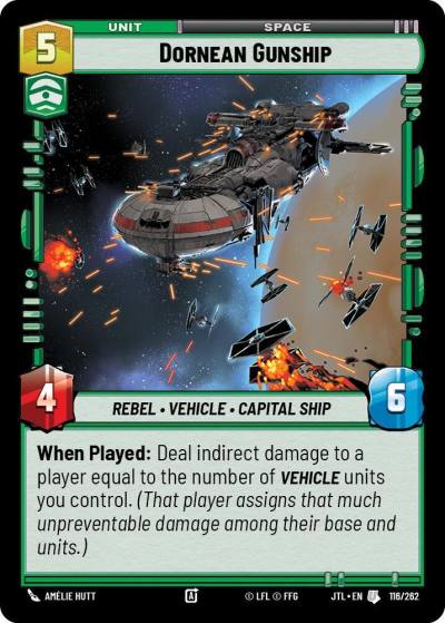 Dornean Gunship 116/262 Jump to Lightspeed Star Wars card