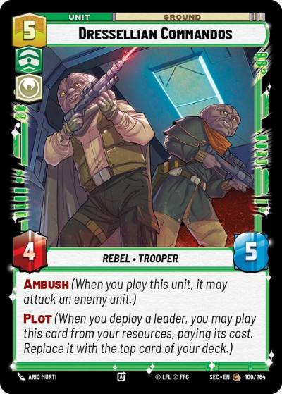 Dressellian Commandos 100/264 Secrets of Power Star Wars card