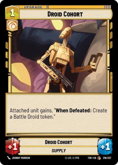 Droid Cohort 218/257 Twilight of the Republic Star Wars card