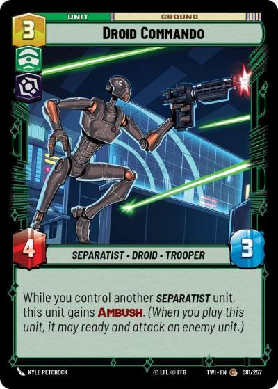 Droid Commando 081/257 Twilight of the Republic Star Wars card
