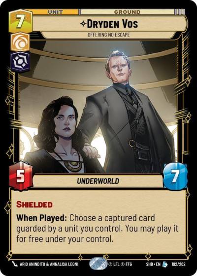 Dryden Vos - Offering No Escape 192/262 Shadows of the Galaxy Star Wars card