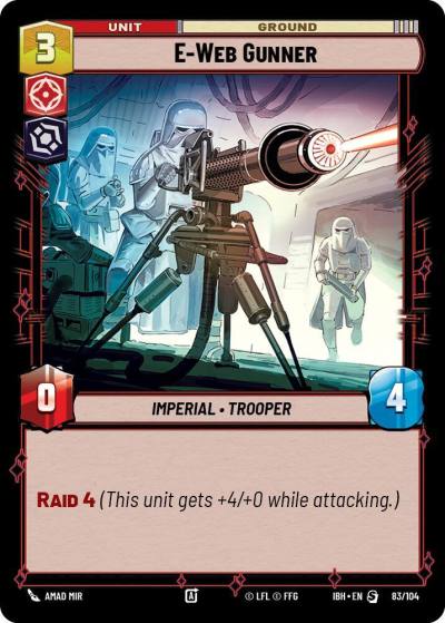 E-Web Gunner (83/104) 83/104 Intro Battle Hoth Star Wars card