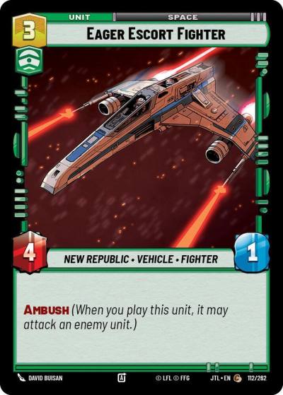 Eager Escort Fighter 112/262 Jump to Lightspeed Star Wars card