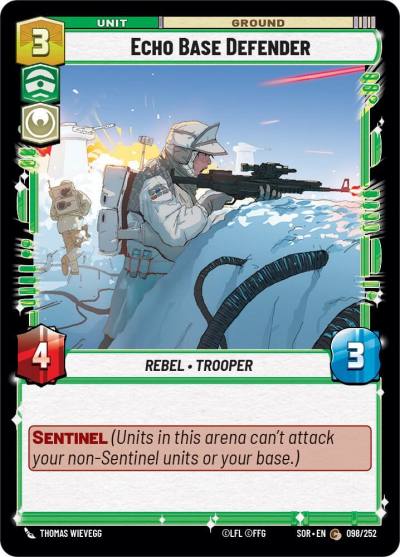 Echo Base Defender 098/252 Spark of Rebellion Star Wars card