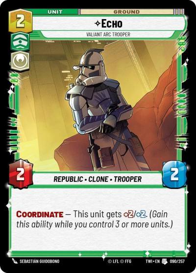 Echo - Valiant Arc Trooper 090/257 Twilight of the Republic Star Wars card