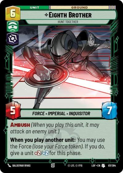Eighth Brother - Hunt Together 087/264 Legends of the Force Star Wars card