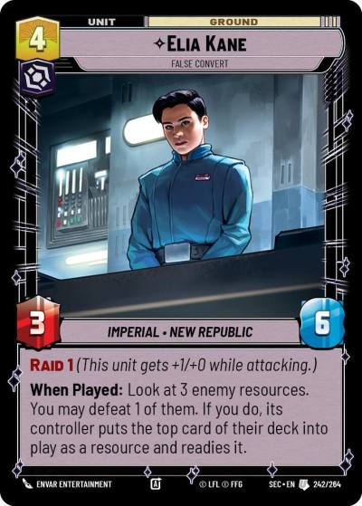 Elia Kane - False Convert 242/264 Secrets of Power Star Wars card