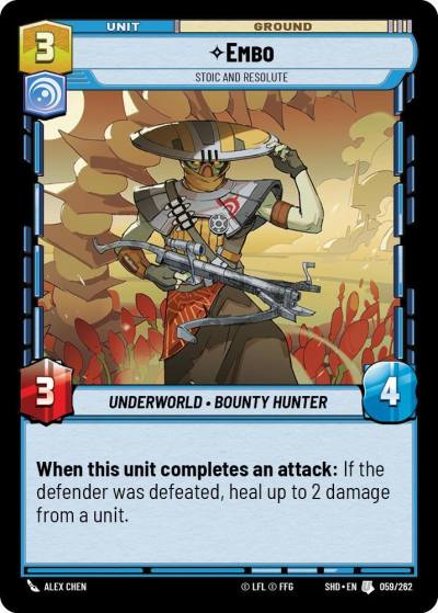 Embo - Stoic and Resolute 059/262 Shadows of the Galaxy Star Wars card