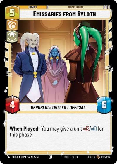 Emissaries from Ryloth 206/264 Secrets of Power Star Wars card