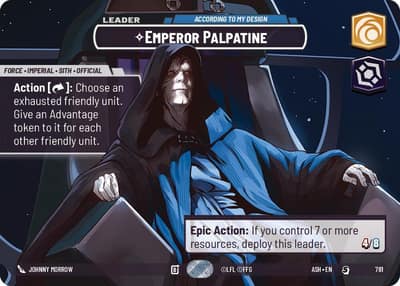 Emperor Palpatine - According to My Design (Showcase) 781 Ashes of the Empire Star Wars card
