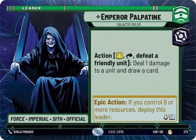 Emperor Palpatine - Galactic Ruler (Hyperspace) 273 Spark of Rebellion Star Wars card