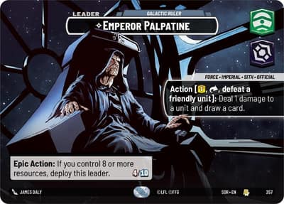 Emperor Palpatine - Galactic Ruler (Showcase) 257 Spark of Rebellion Star Wars card