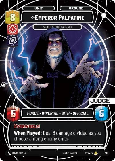 Emperor Palpatine - Master of the Dark Side 58 Judge Promos Star Wars card