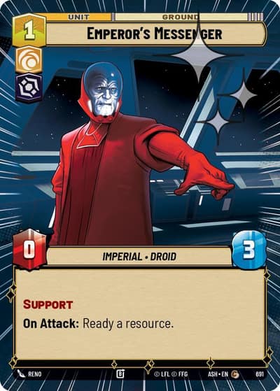 Emperor's Messenger (Hyperspace Foil) Star Wars Unlimited card