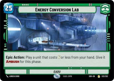 Energy Conversion Lab 022/252 Spark of Rebellion Star Wars card