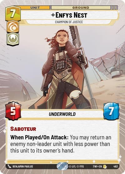 Enfys Nest - Champion of Justice (Hyperspace) 463 Twilight of the Republic Star Wars card
