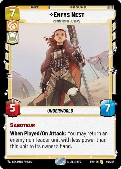 Enfys Nest - Champion of Justice 198/257 Twilight of the Republic Star Wars card