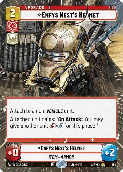 Enfys Nest's Helmet (Hyperspace Foil) 688 A Lawless Time Star Wars card