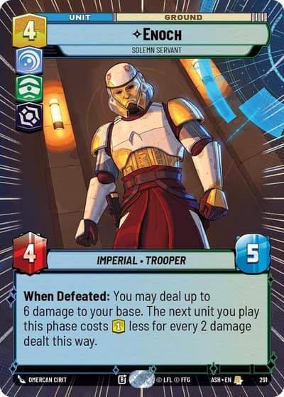 Enoch - Solemn Servant (Hyperspace) 291 Ashes of the Empire Star Wars card