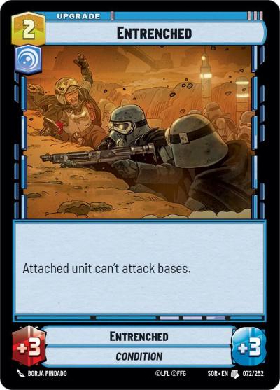 Entrenched 072/252 Spark of Rebellion Star Wars card