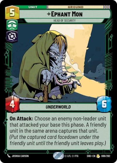 Ephant Mon - Head of Security 088/262 Shadows of the Galaxy Star Wars card