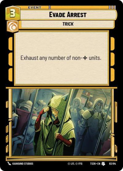 Evade Arrest 82/84 Twin Suns Star Wars card