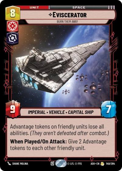 Eviscerator - Burn Them Away 149/264 Ashes of the Empire Star Wars card