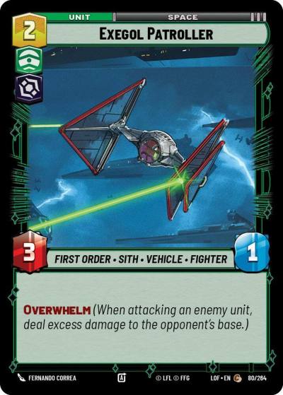 Exegol Patroller 080/264 Legends of the Force Star Wars card