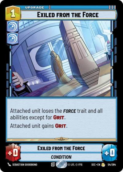 Exiled from the Force 54/264 Secrets of Power Star Wars card