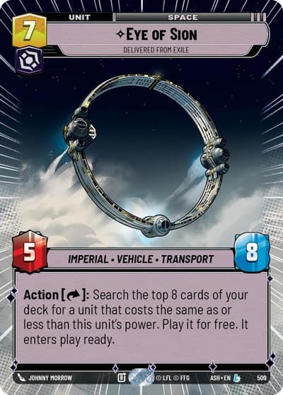 Eye of Sion - Delivered from Exile (Hyperspace) 509 Ashes of the Empire Star Wars card