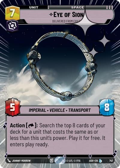 Eye of Sion - Delivered from Exile (Hyperspace Foil) 747 Ashes of the Empire Star Wars card