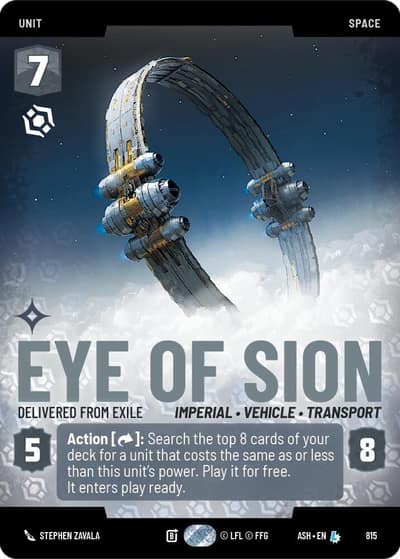Eye of Sion - Delivered from Exile (Prestige) 815 Ashes of the Empire Star Wars card