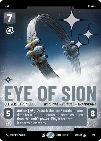 Eye of Sion - Delivered from Exile (Prestige Foil) 862 Ashes of the Empire Star Wars card