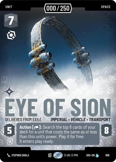 Eye of Sion - Delivered from Exile (Serialized) 909 Ashes of the Empire Star Wars card
