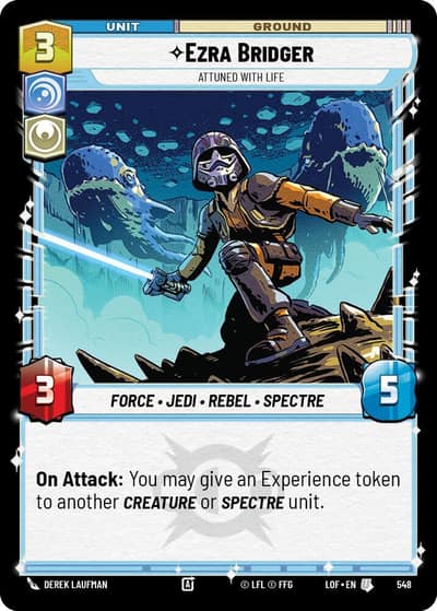 Ezra Bridger - Attuned With Life (Foil) 548 Legends of the Force Star Wars card
