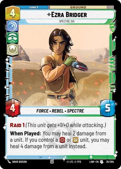 Ezra Bridger - Spectre Six 35/264 A Lawless Time Star Wars card