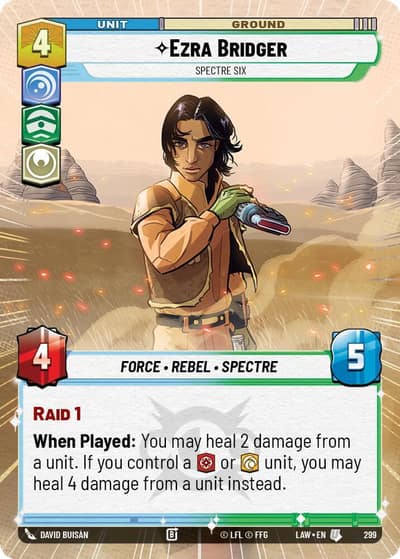 Ezra Bridger - Spectre Six (Hyperspace) 299 A Lawless Time Star Wars card