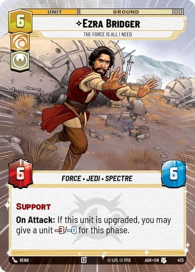 Ezra Bridger - The Force is All I Need (Hyperspace) 473 Ashes of the Empire Star Wars card